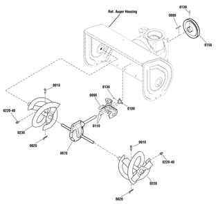 Auger Drive Group Diagram and Parts List for 1696256-00-BH1730SE  Briggs and Stratton Snow Blower
